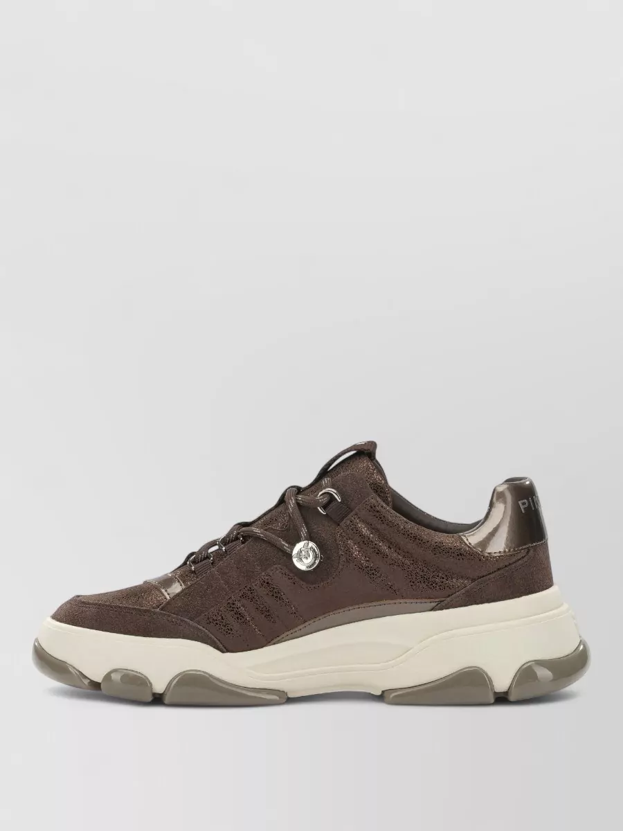 Pinko Leather Low-Top Sneakers