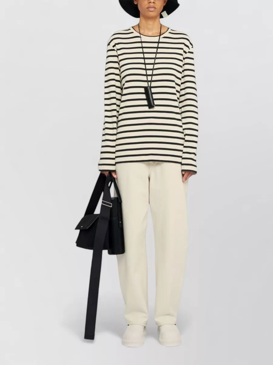Jil Sander Plus Striped Cotton Long-Sleeve T-Shirt