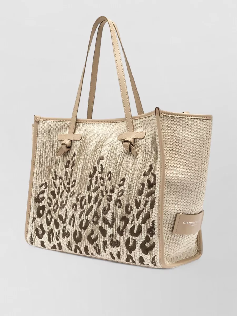 Gianni Chiarini Marcella Tote Bag Animal Print Texture