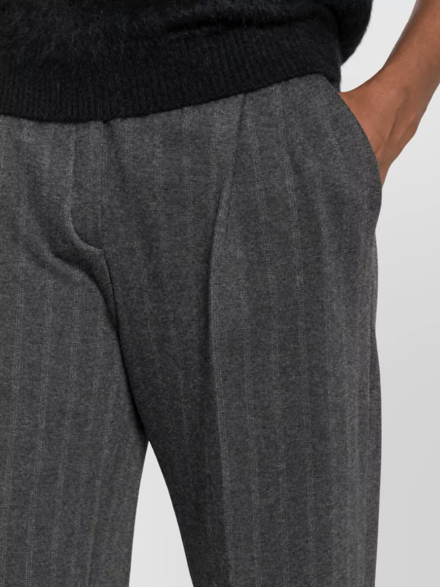 Via Masini 80 Pinstripe Wide-Leg Trousers