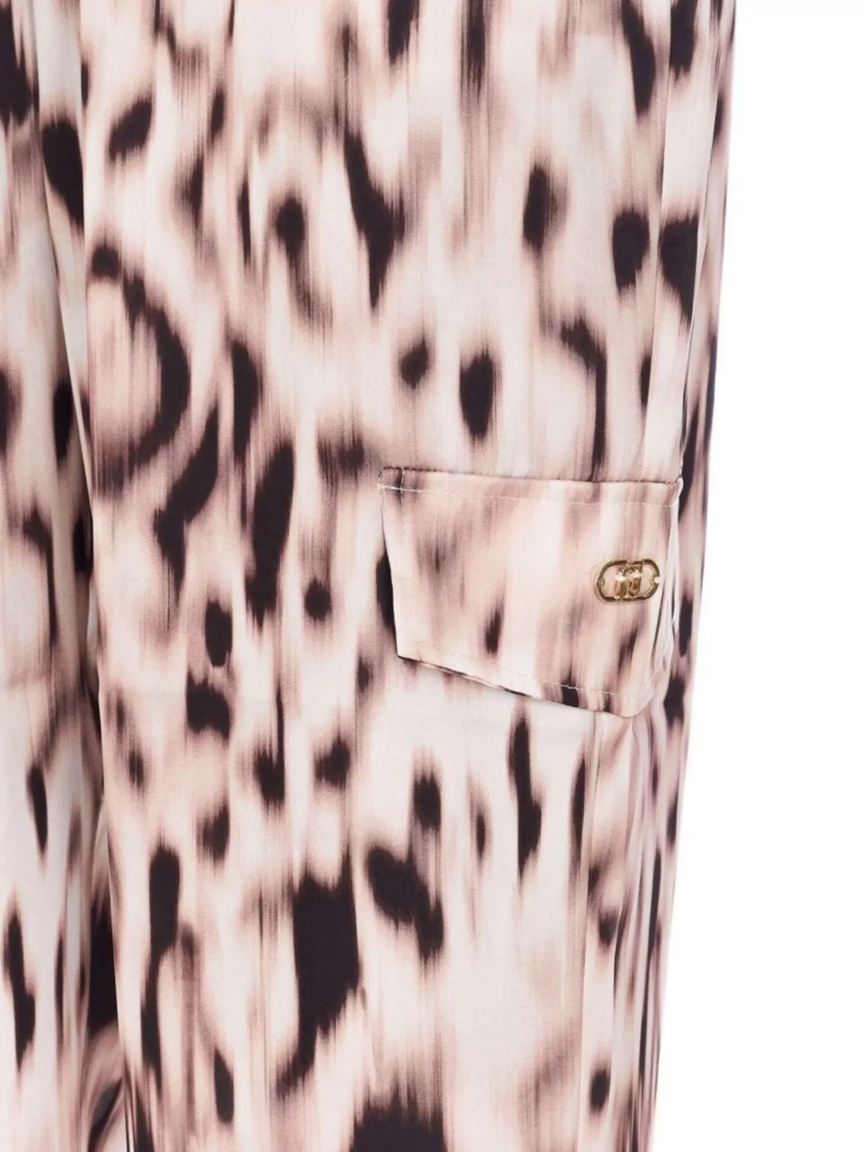 Liu •jo Flared Trousers With Cargo Pockets And Print