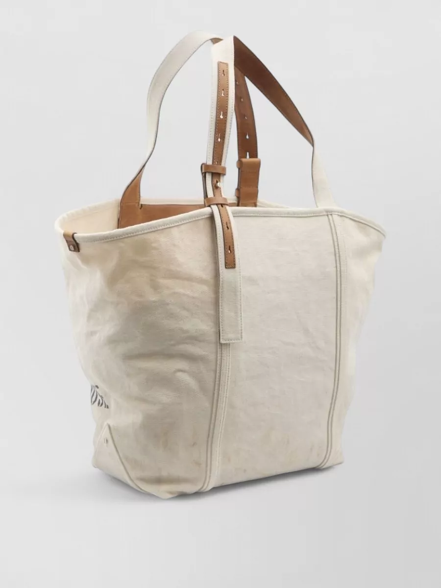 Golden Goose Golden Logo Canvas Tote Bag