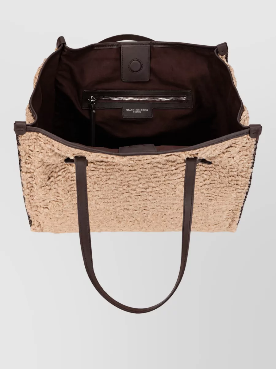 Gianni Chiarini Faux Astrakhan Tote Bag