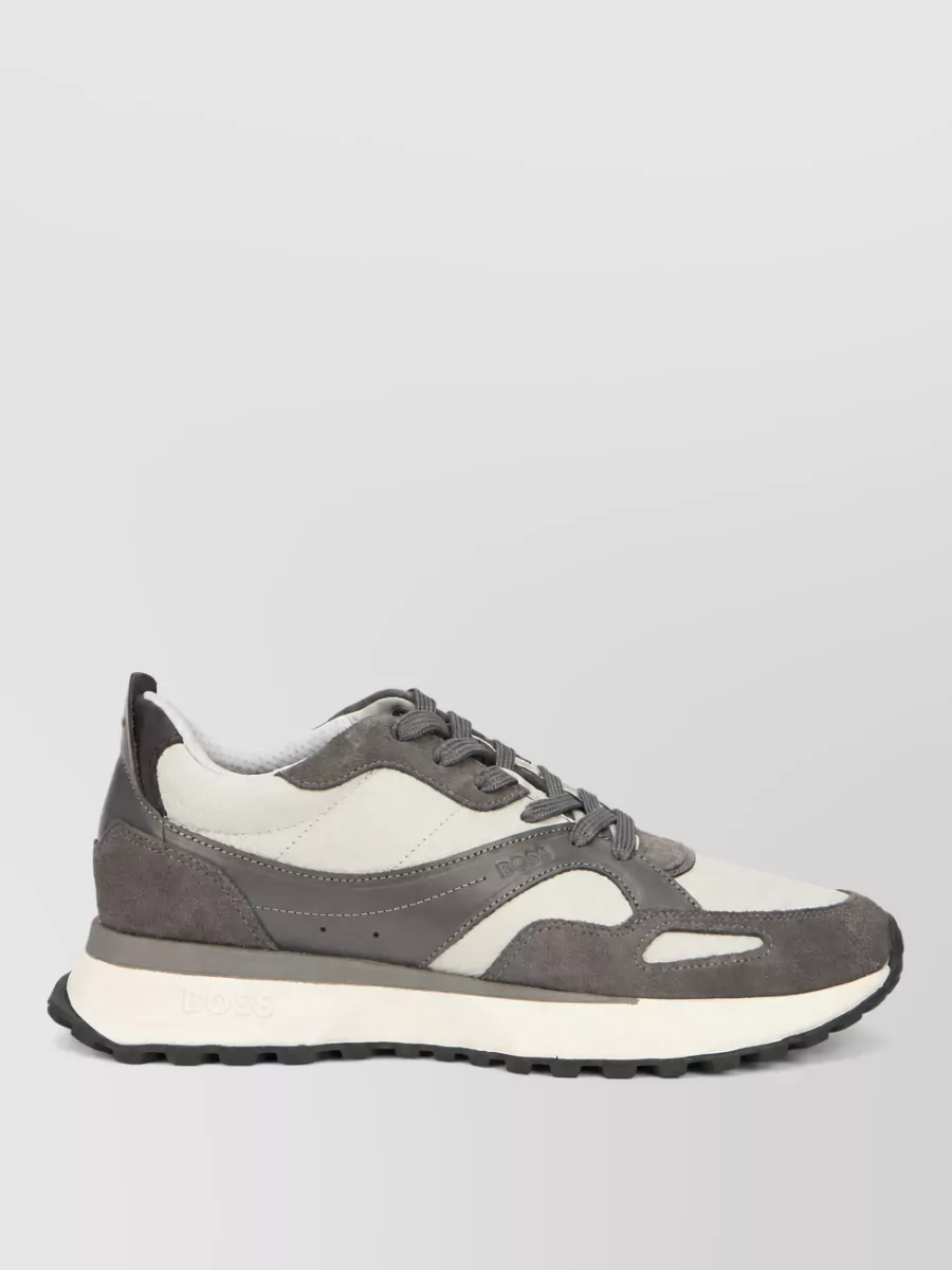 Boss Leather Low-Top Sneakers
