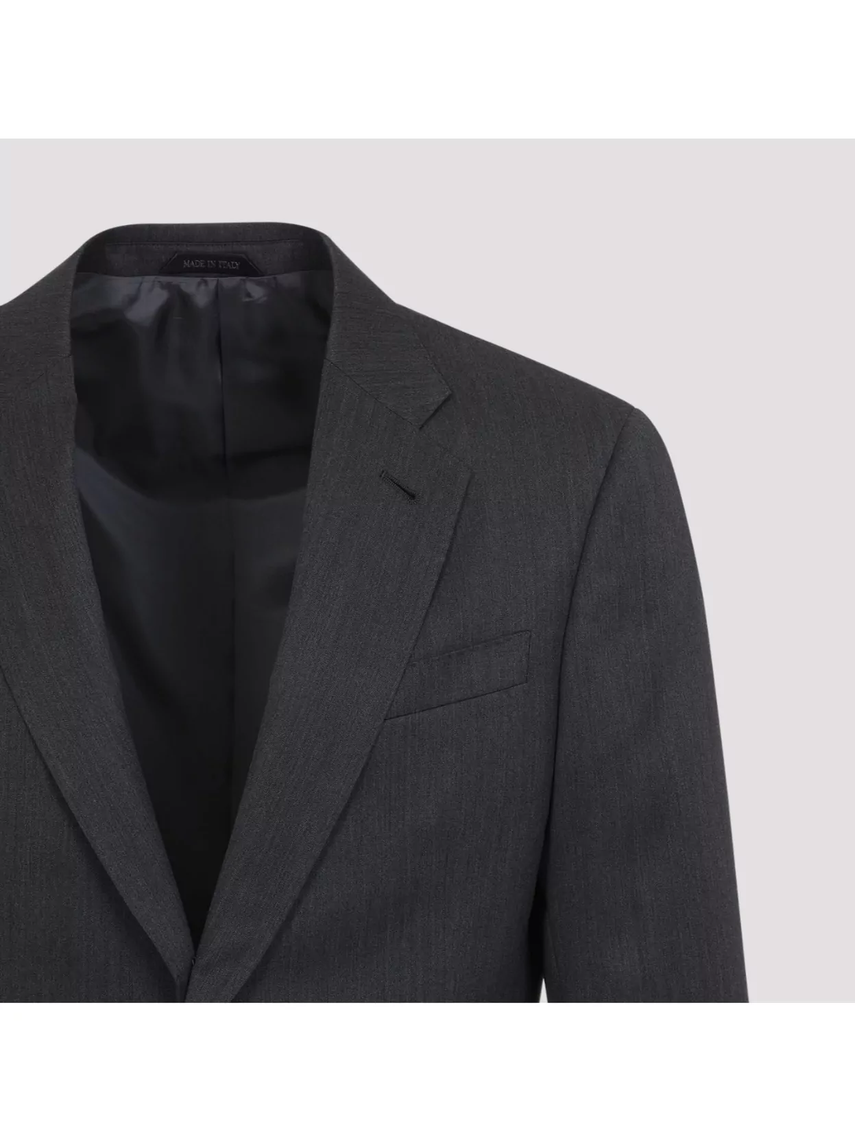 Giorgio Armani Wool Suit With Notched Collar Jacket