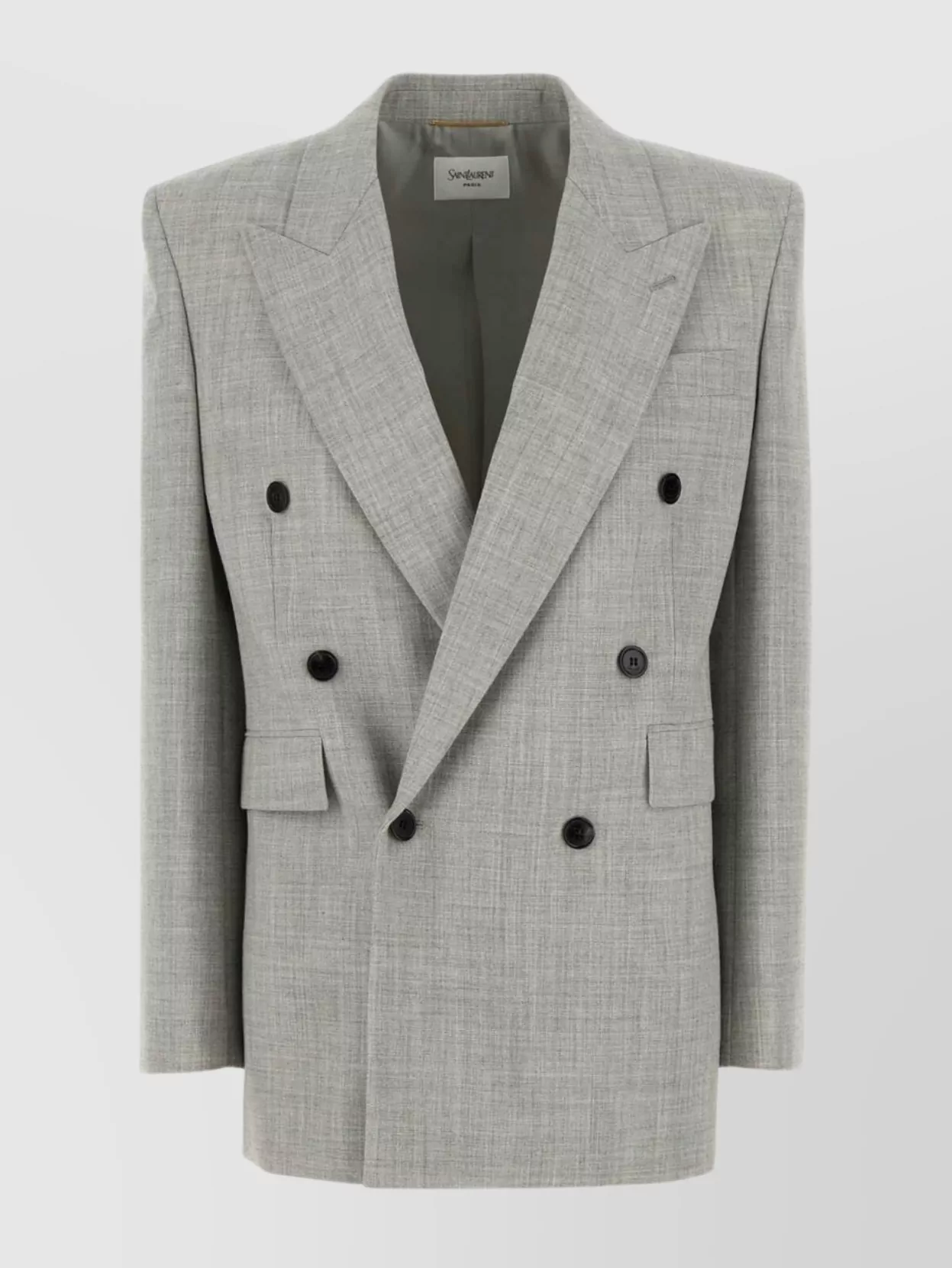 Saint Laurent Lapels Wool Blazer Notched