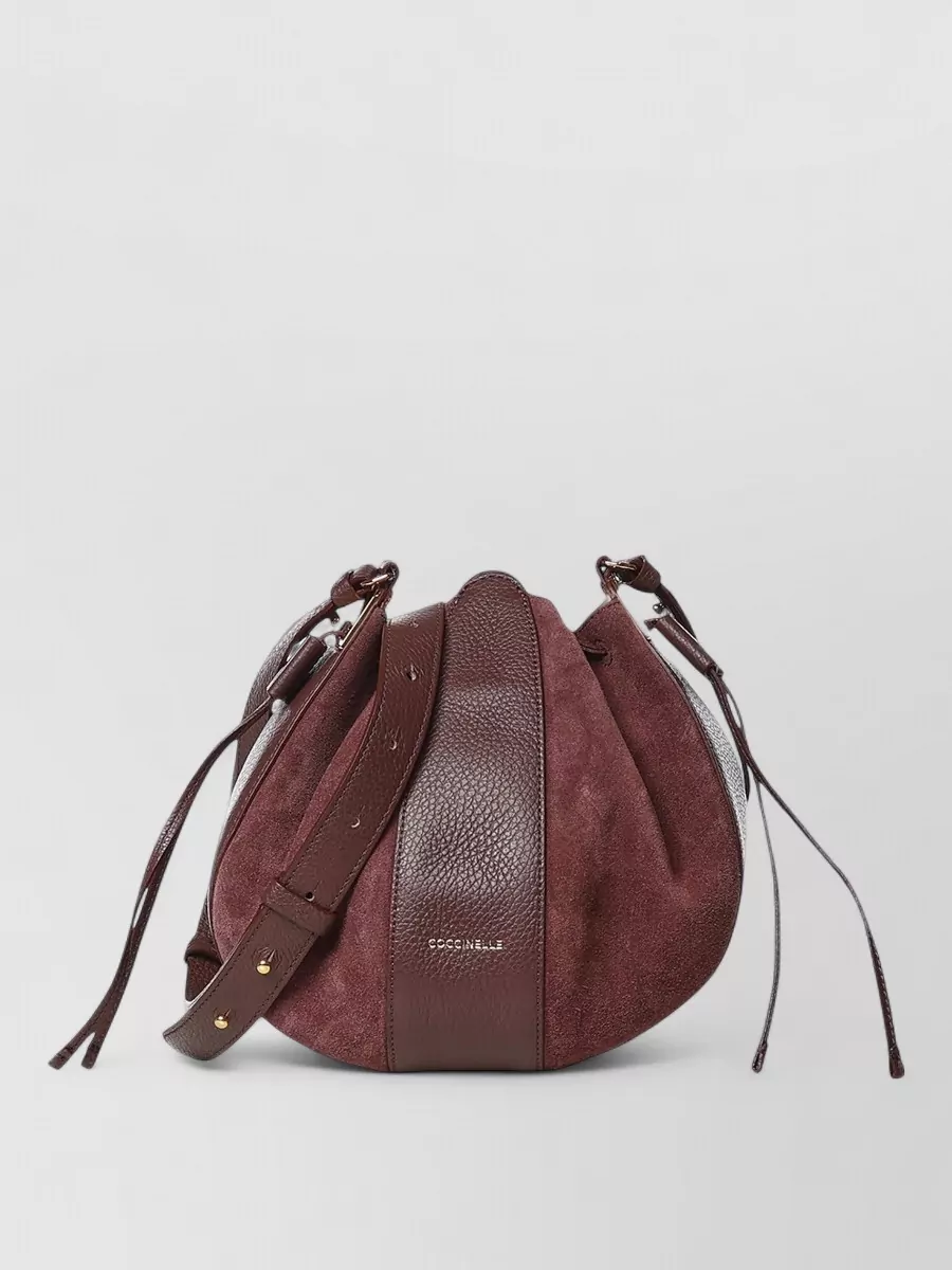 Coccinelle Leather Suede Paneled Bucket Bag