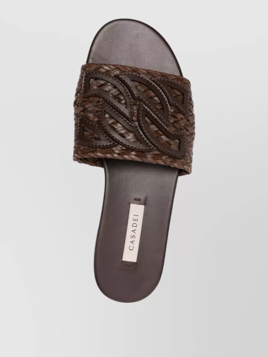 Casadei Leather Flat Sandals