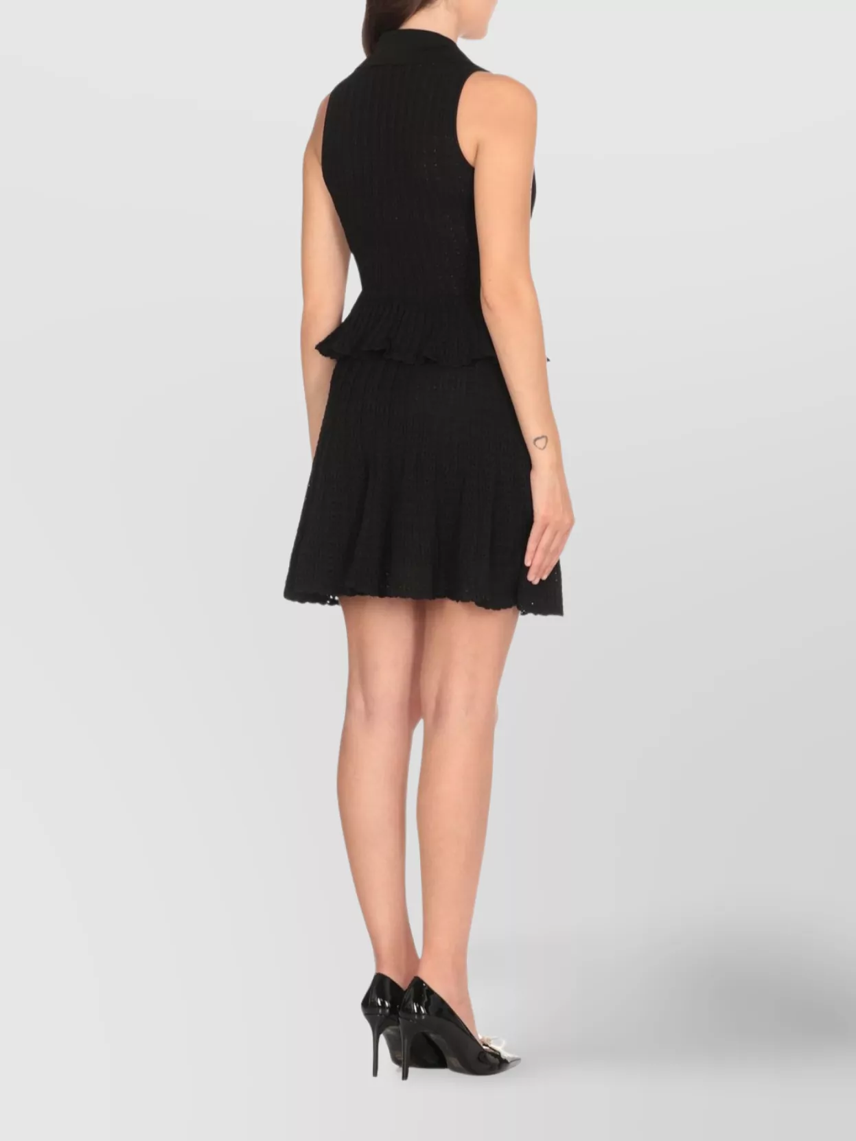 Self-Portrait Peplum Waist Dress With Volant Flounce
