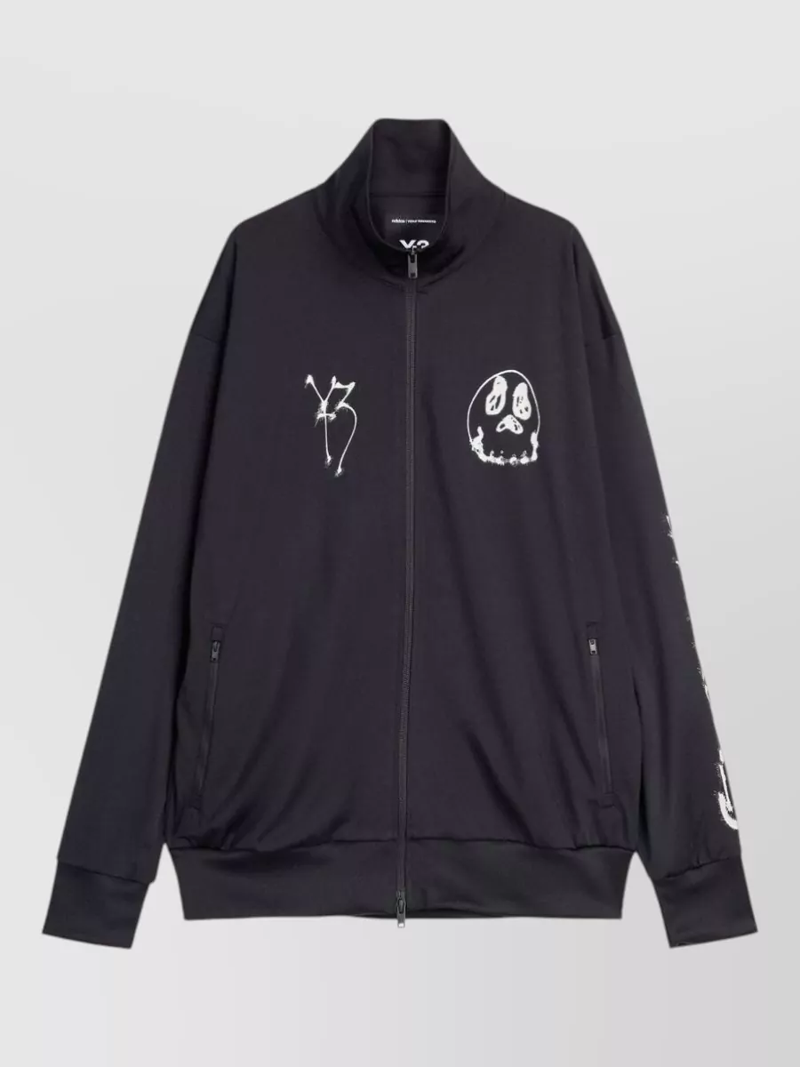 Y-3 printed zip track jacket