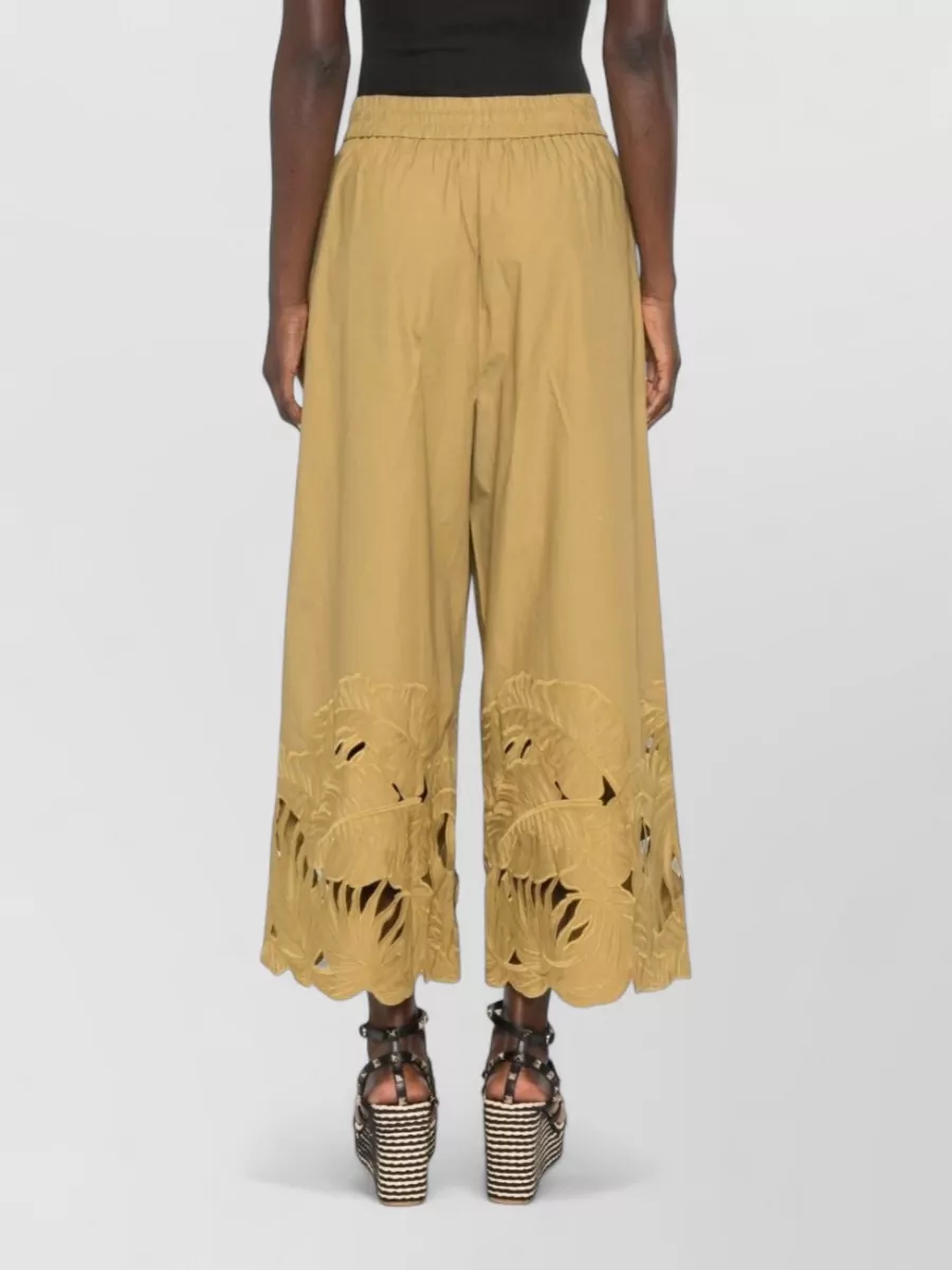 Zimmermann Embroidered Cotton Cutout Tailored Shorts