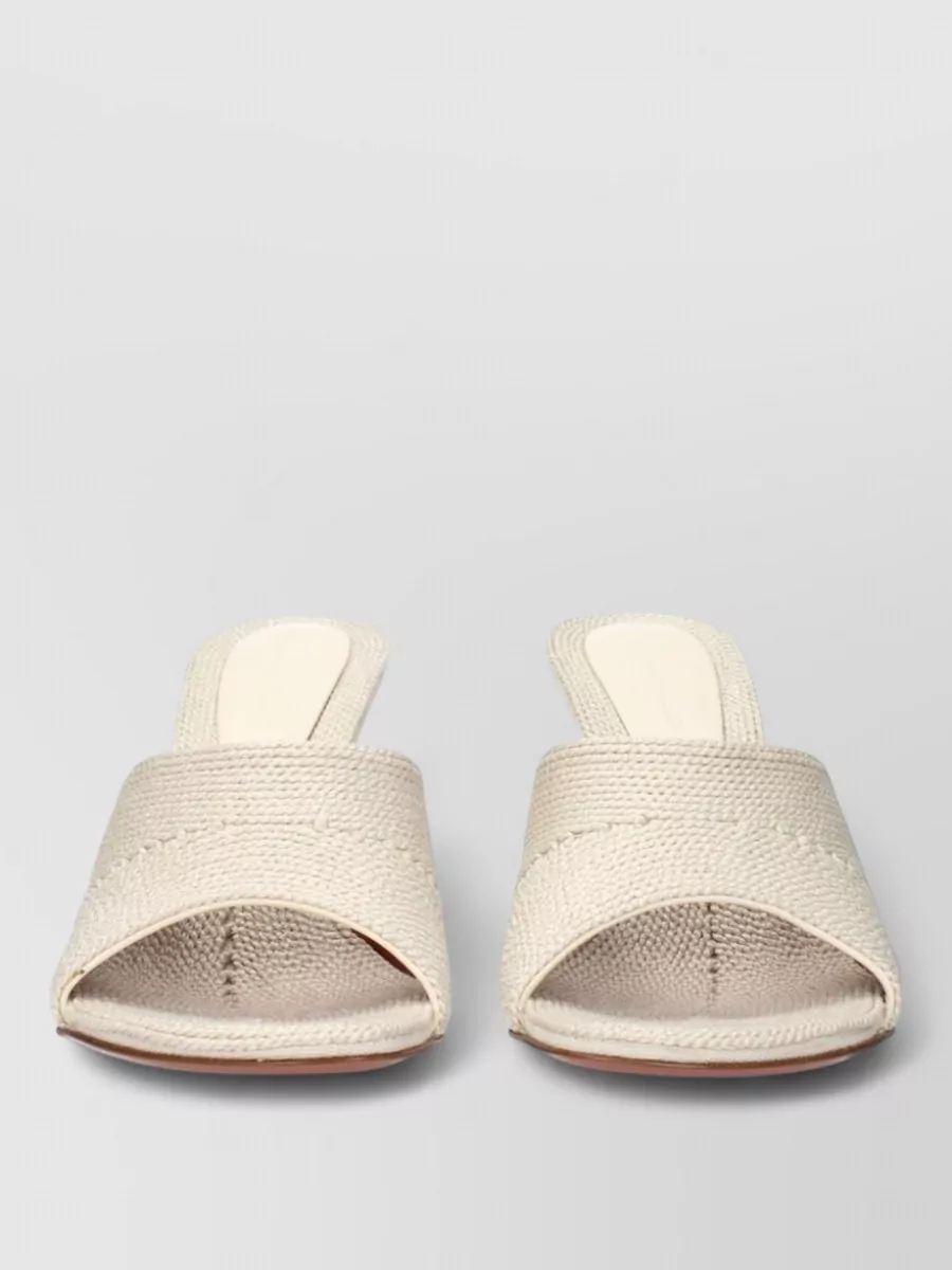 Amina Muaddi fabric mules