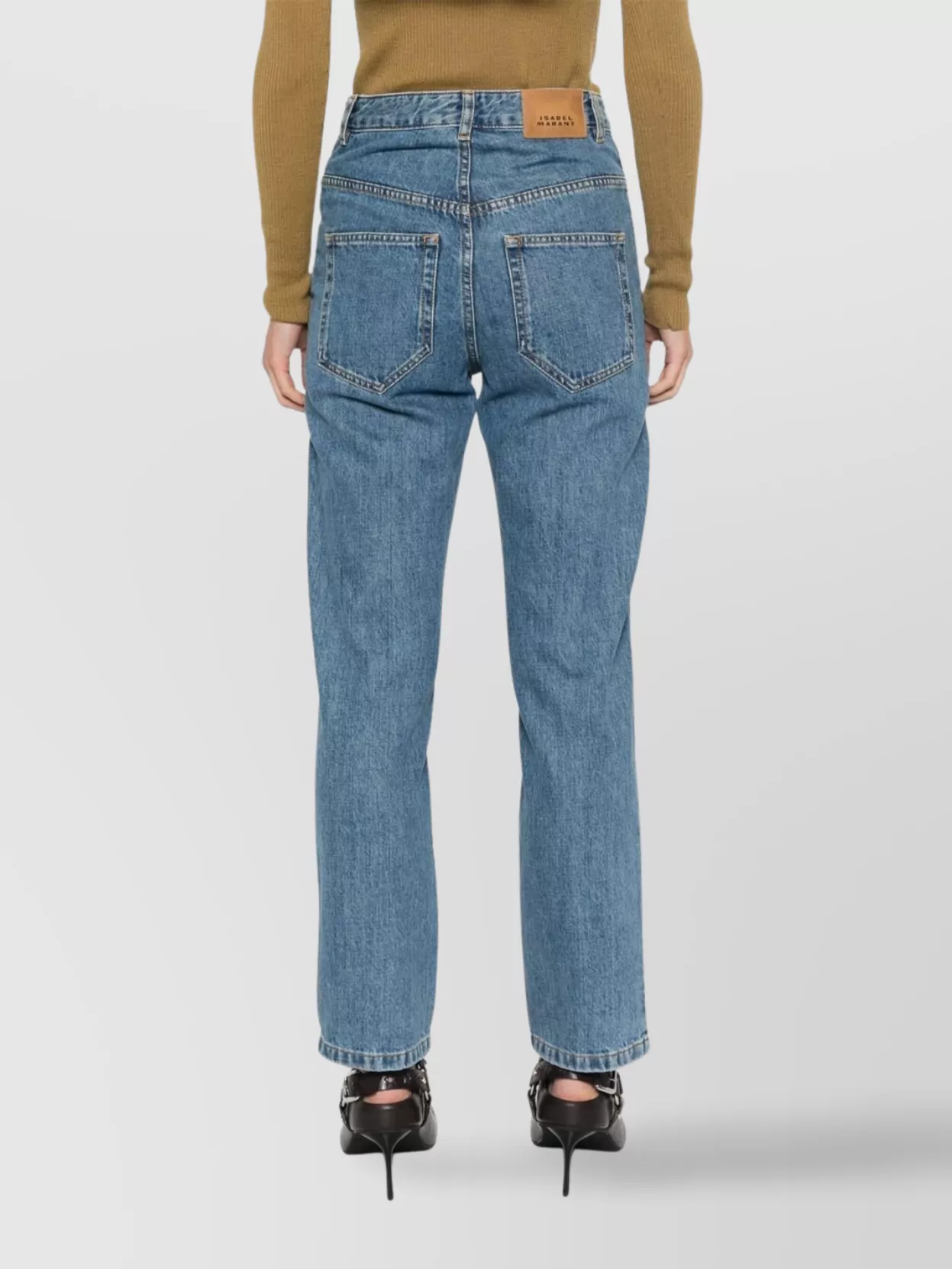 Isabel Marant High-waisted Denim Trousers Diamond-quilted Detailing
