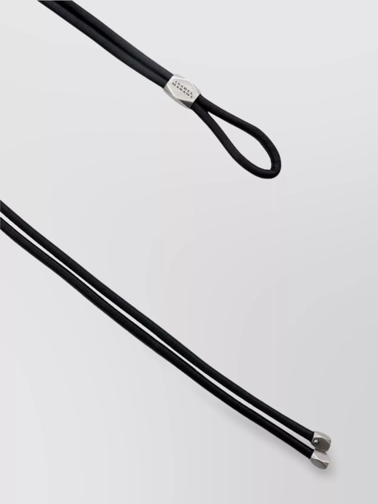 Isabel Marant Adjustable Knot Detail Belt With Metal Tips In Black