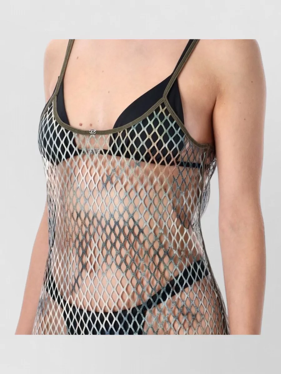 Diesel Mesh Long Beach Dress