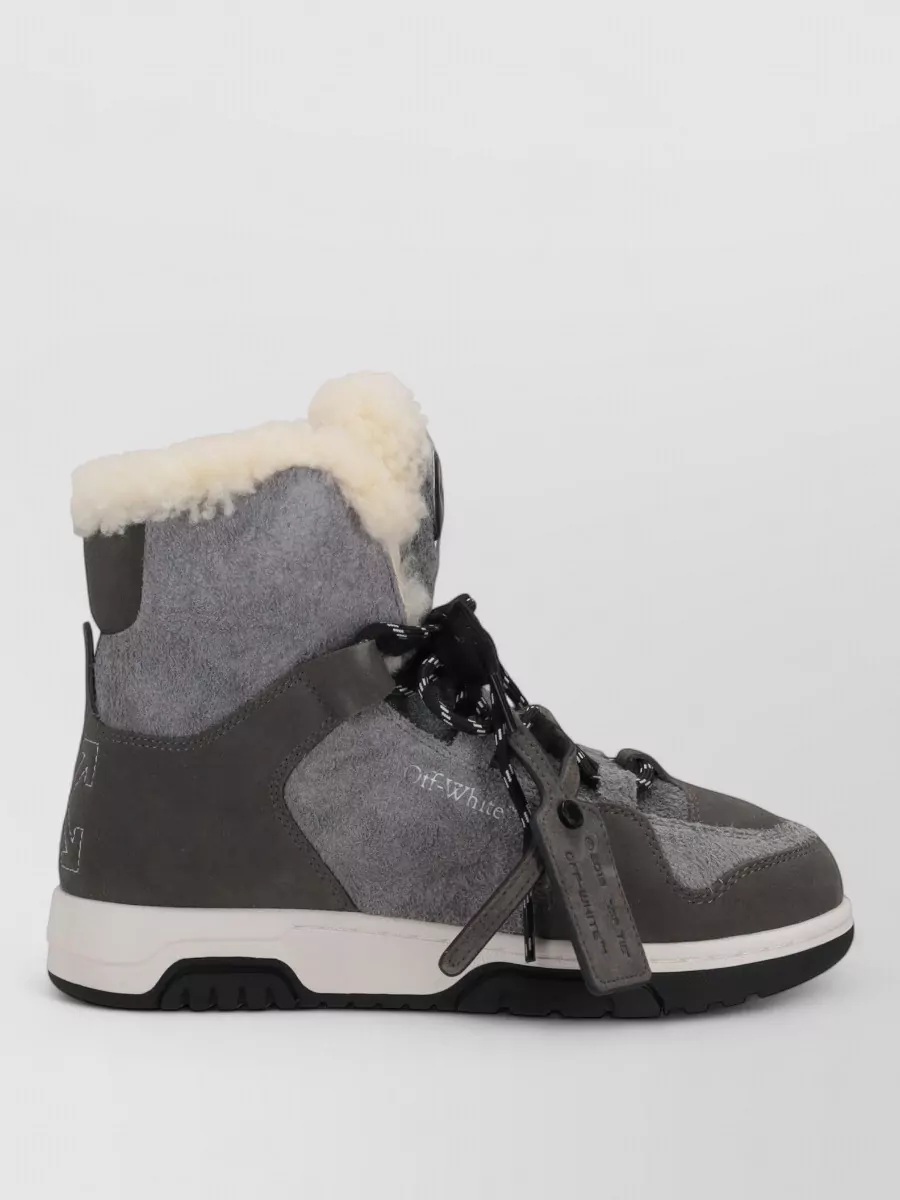 Off-White Leather High-Top Sneakers