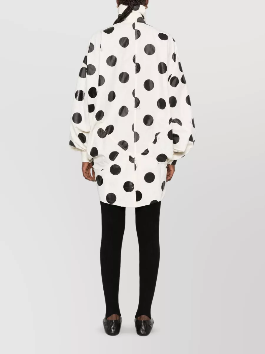 Jacquemus Polka-Dot Oversized Funnel-Neck Jacket