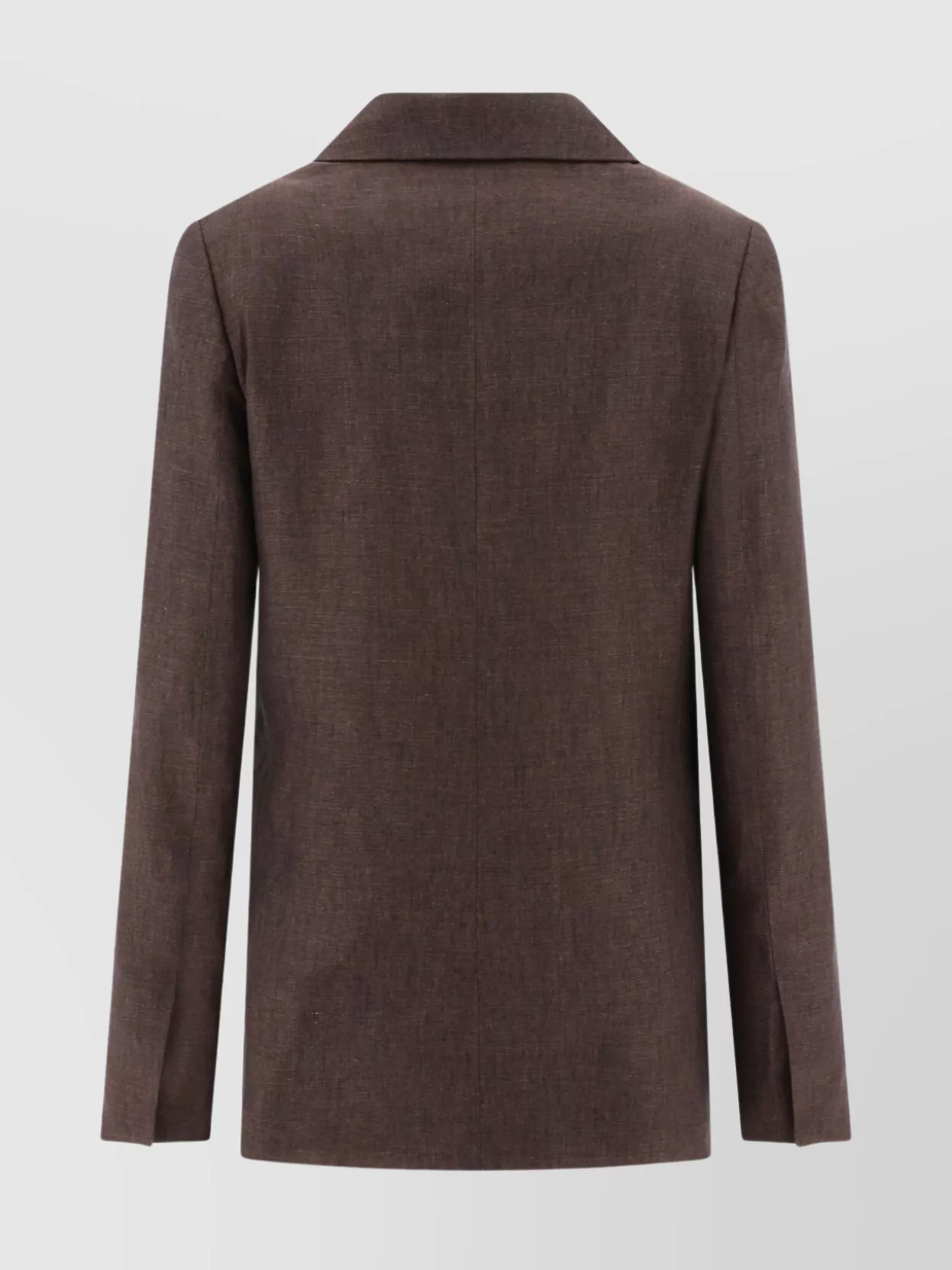 Loewe Tailored Linen Jacket Flap Pockets In Brown