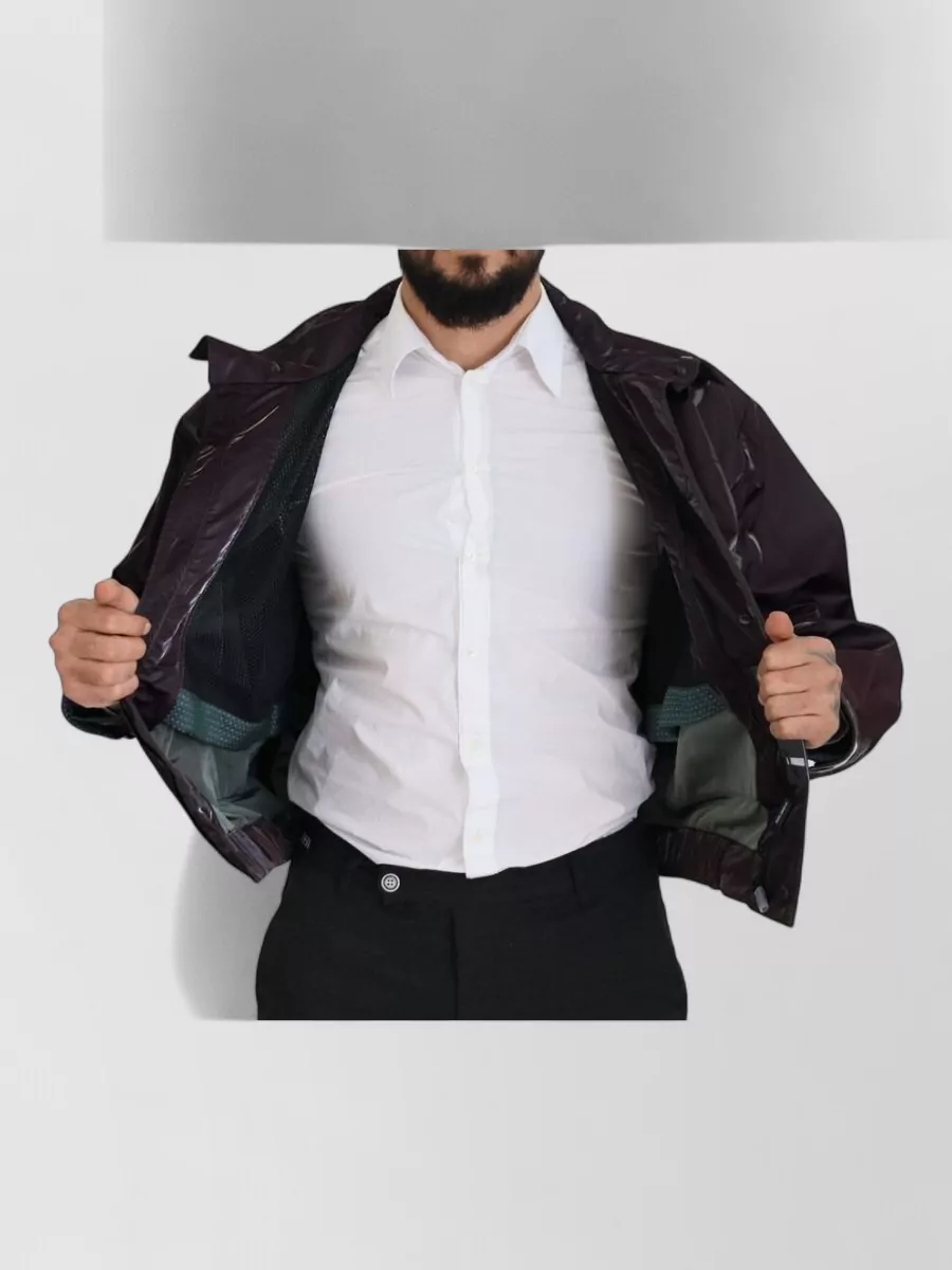 Dolce&Gabbana Nylon Collared Biker Raincoat