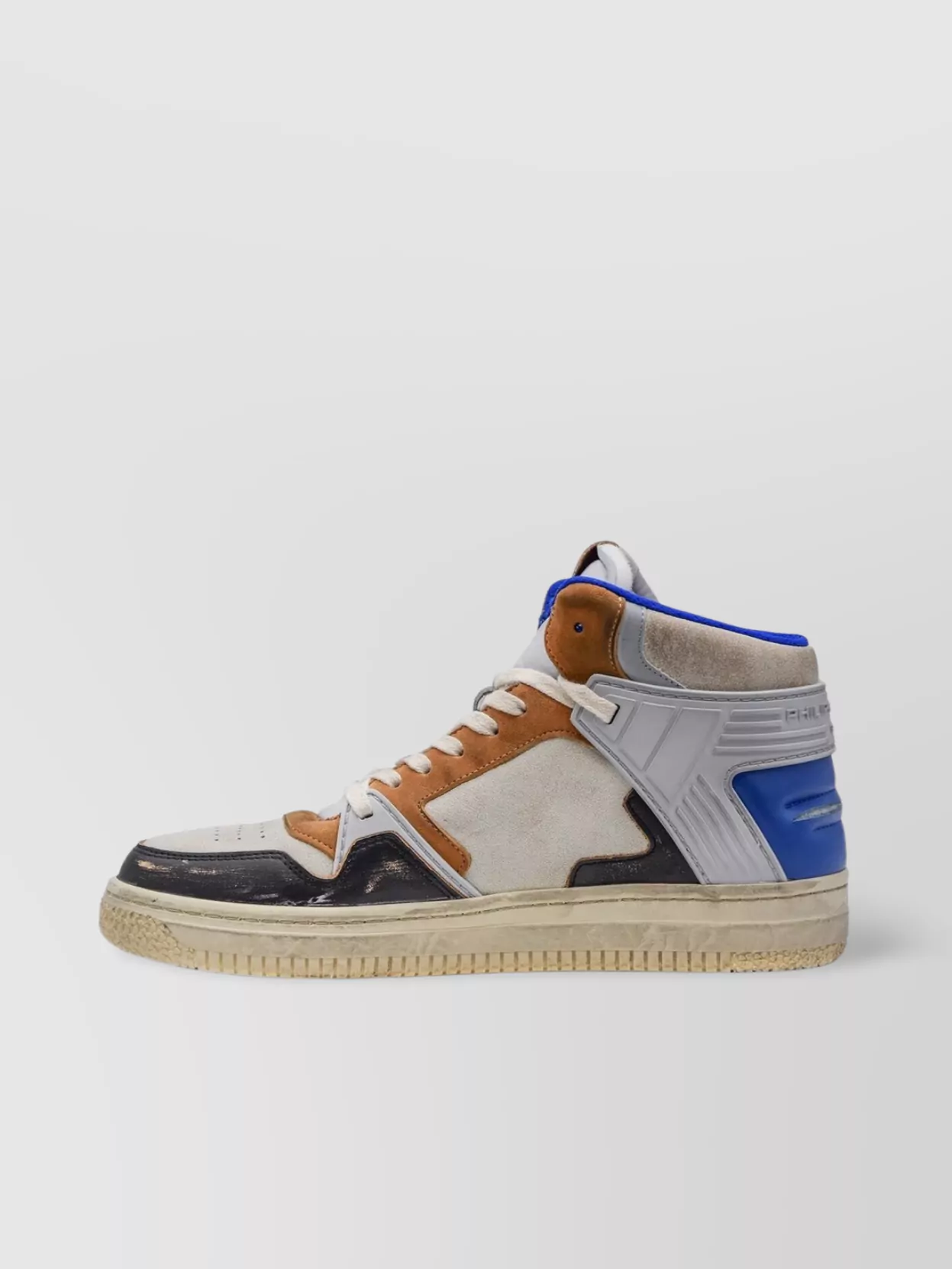 Philippe Model High-top Sneakers With Padded Collar And Rubber Sole In Neutral