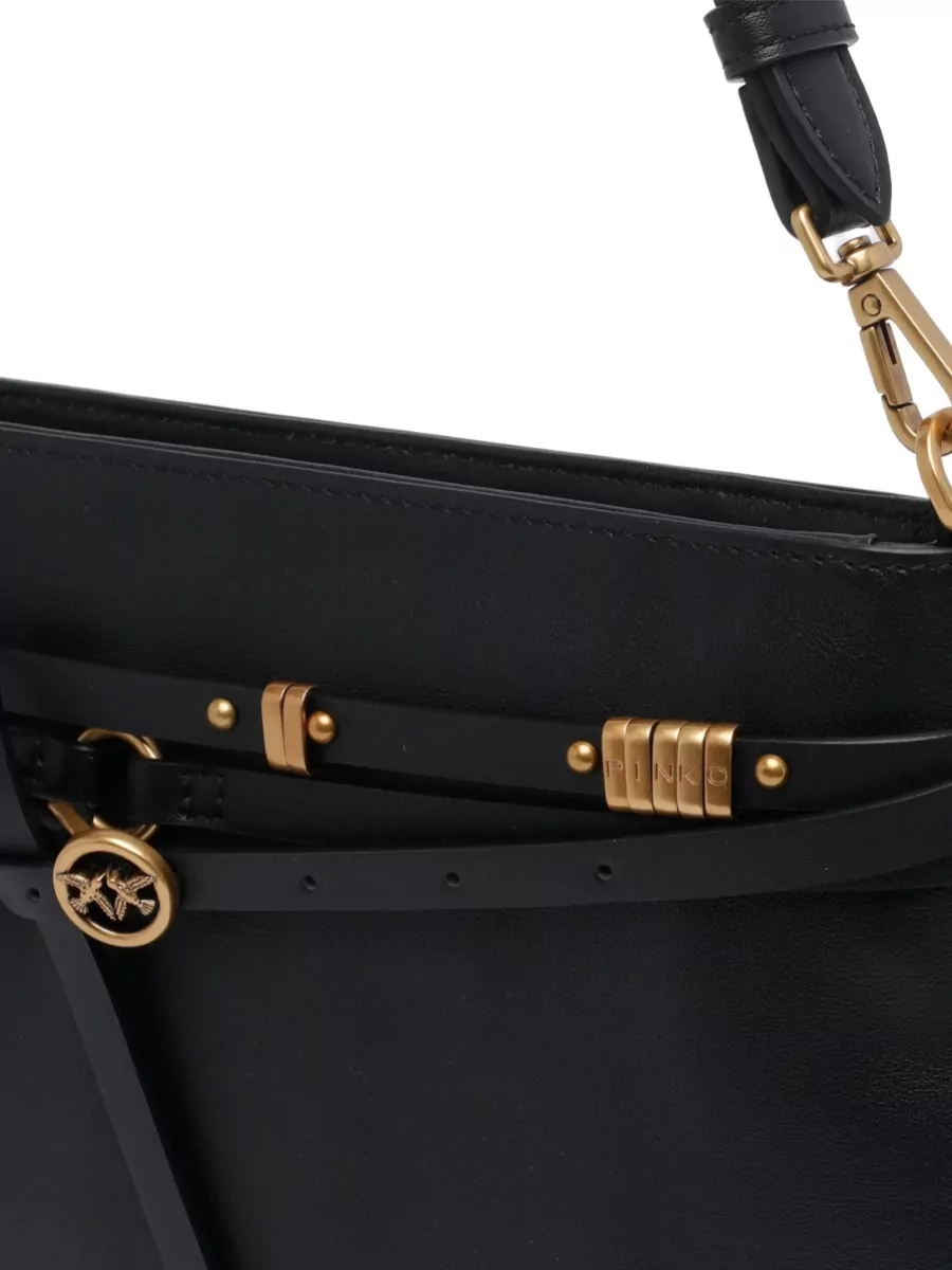 Pinko Love Bag Medium Leather Shoulder Bag