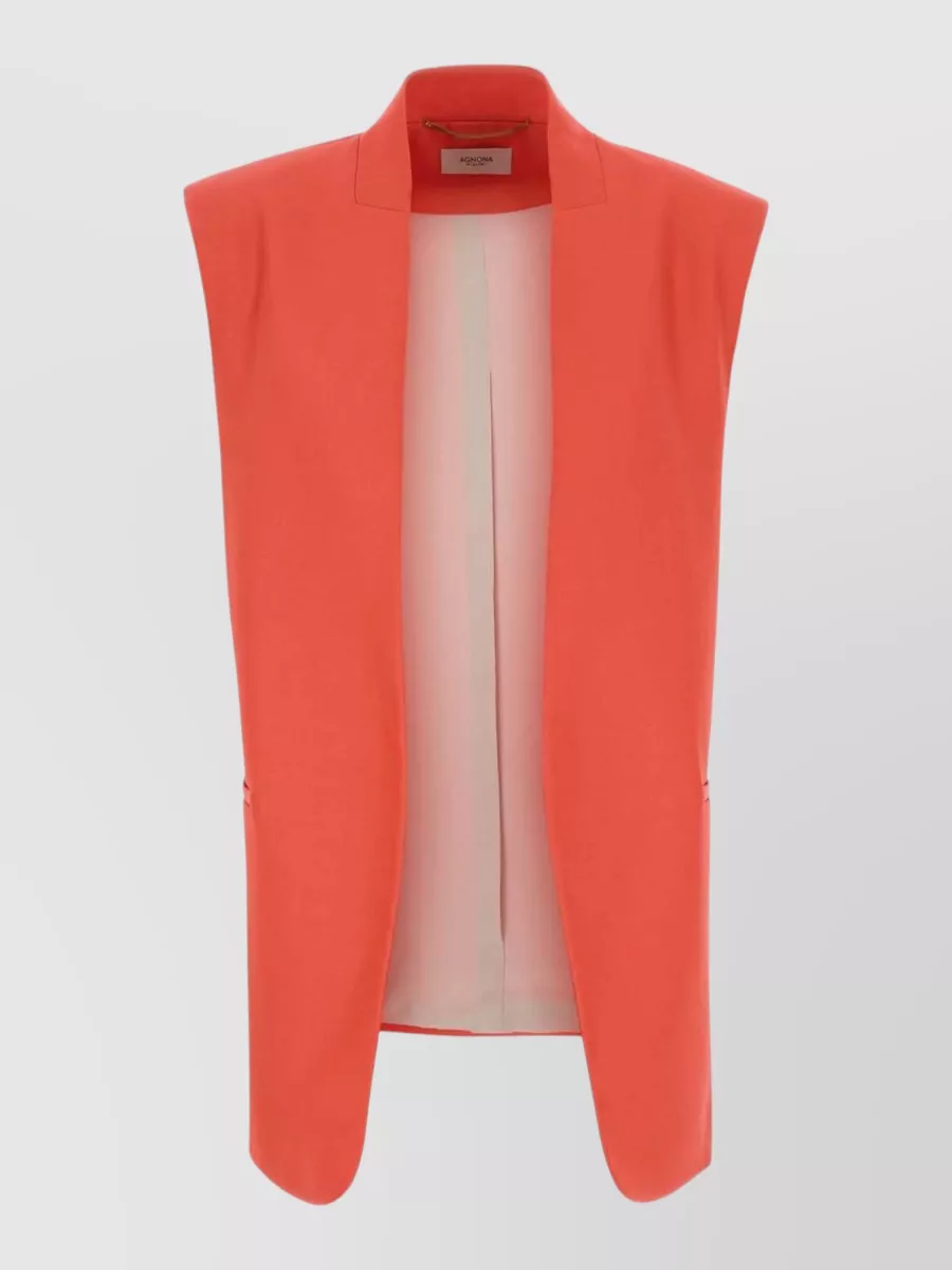 Agnona silk wool vest