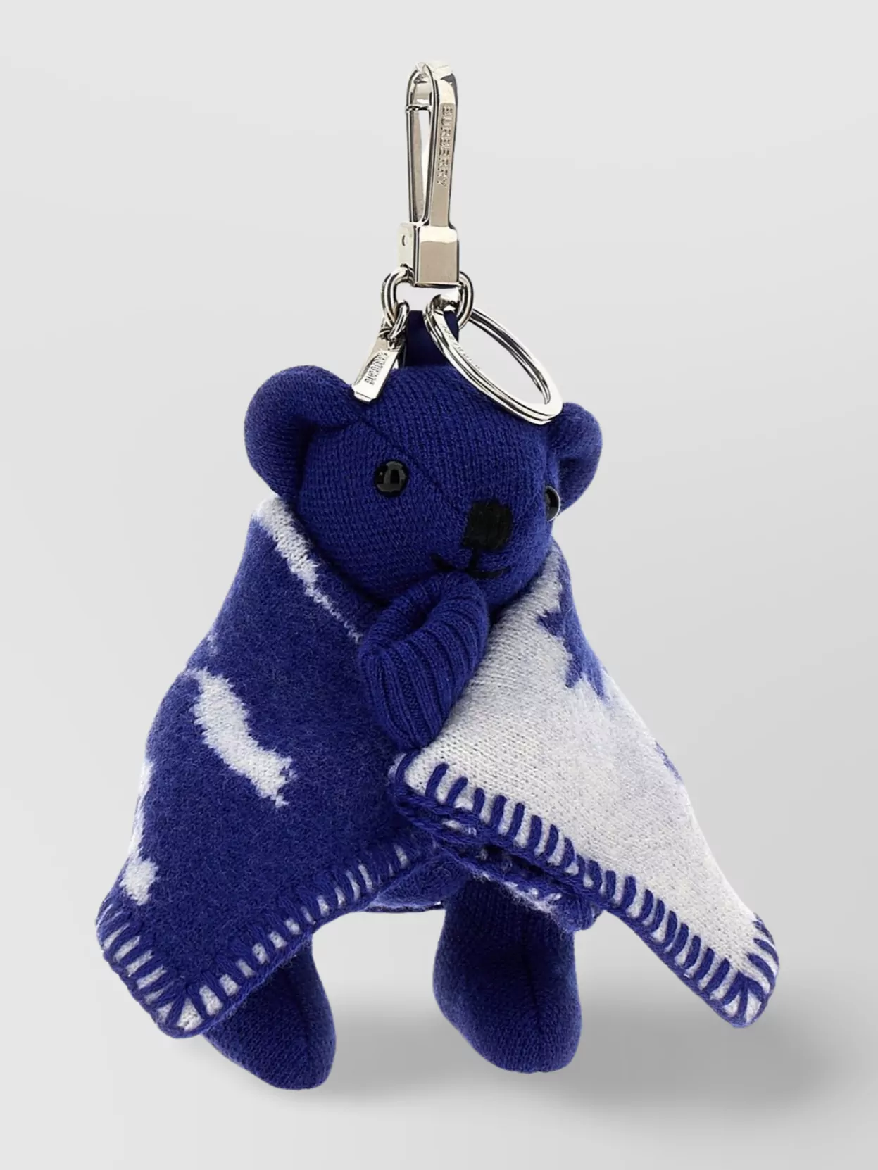 Shop Burberry 'thomas Teddy' Keyring Charm With Blanket Detail