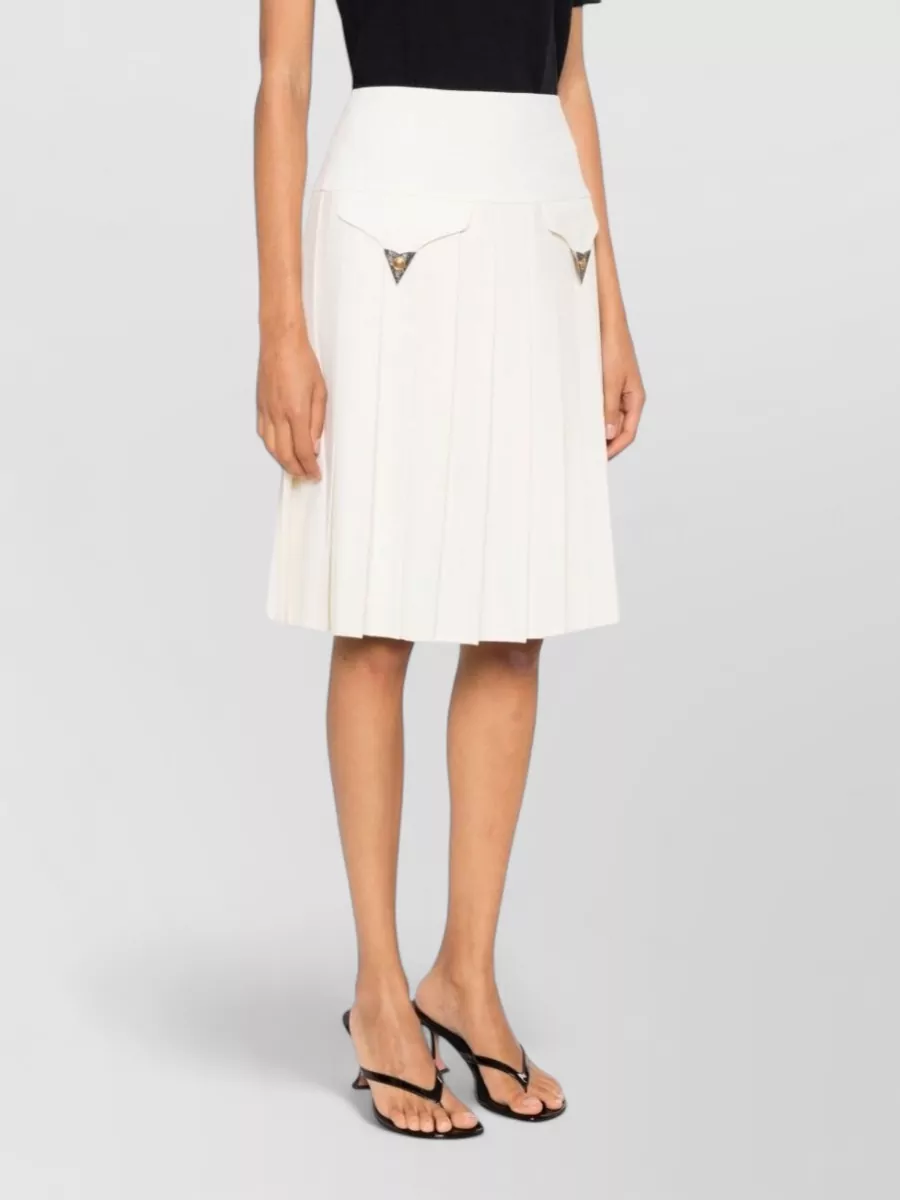 Versace Pleated Midi Skirt