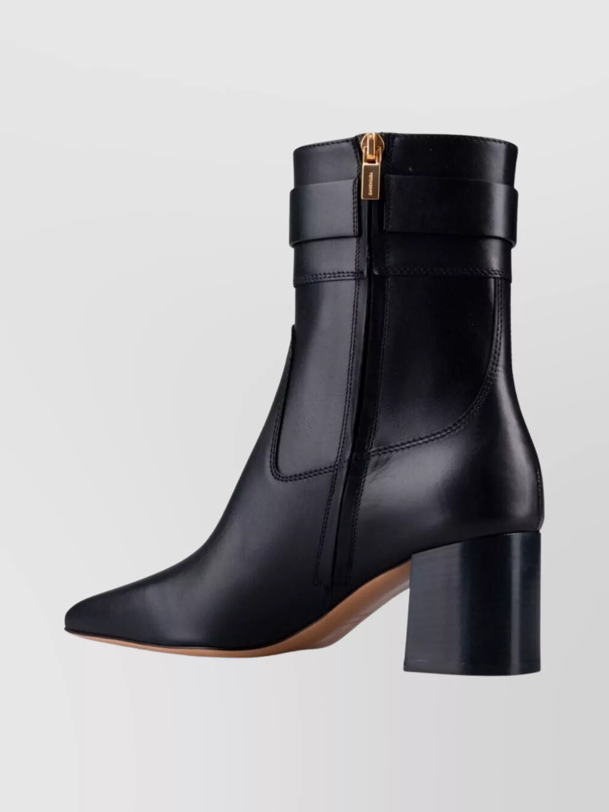 Ferragamo Ankle Boots With Pointed Toe And Block Heel