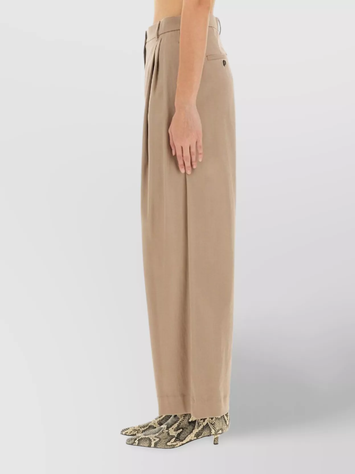 S Max Mara Wide Leg Trousers With Pleats And Pockets