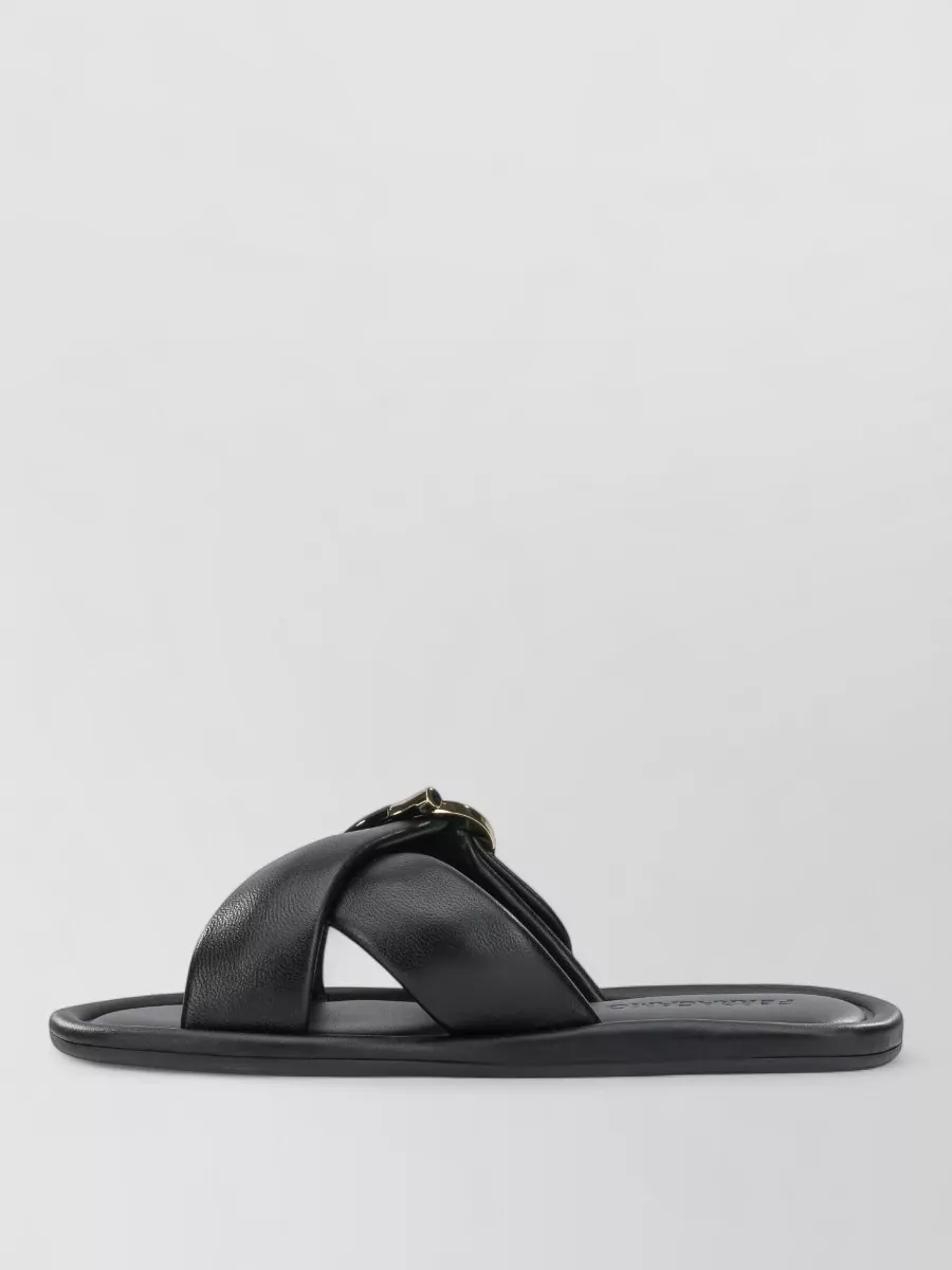 Ferragamo Leather Elyzia Slides
