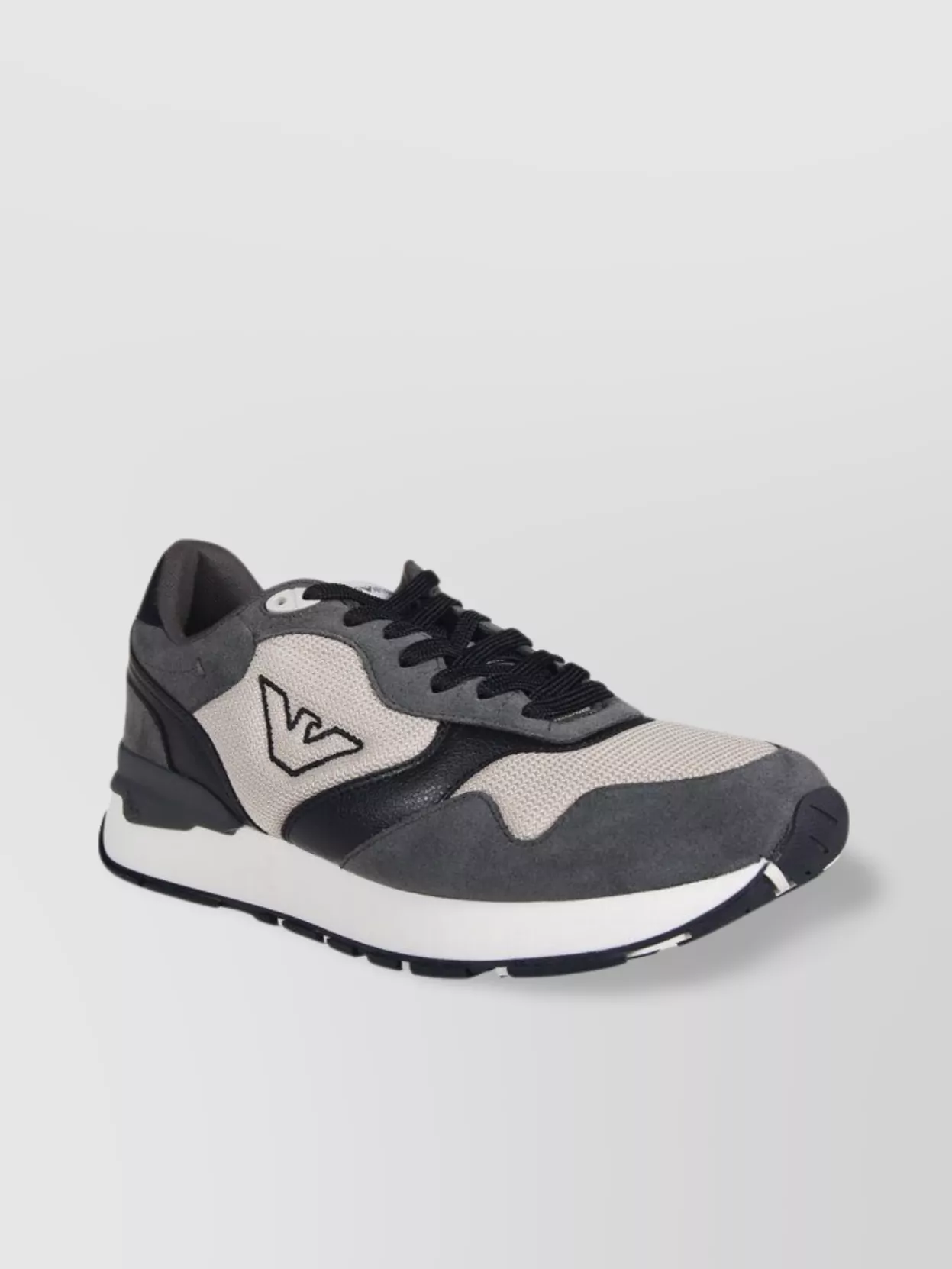Emporio Armani Logo print lace-up sneakers | The Fashion Square