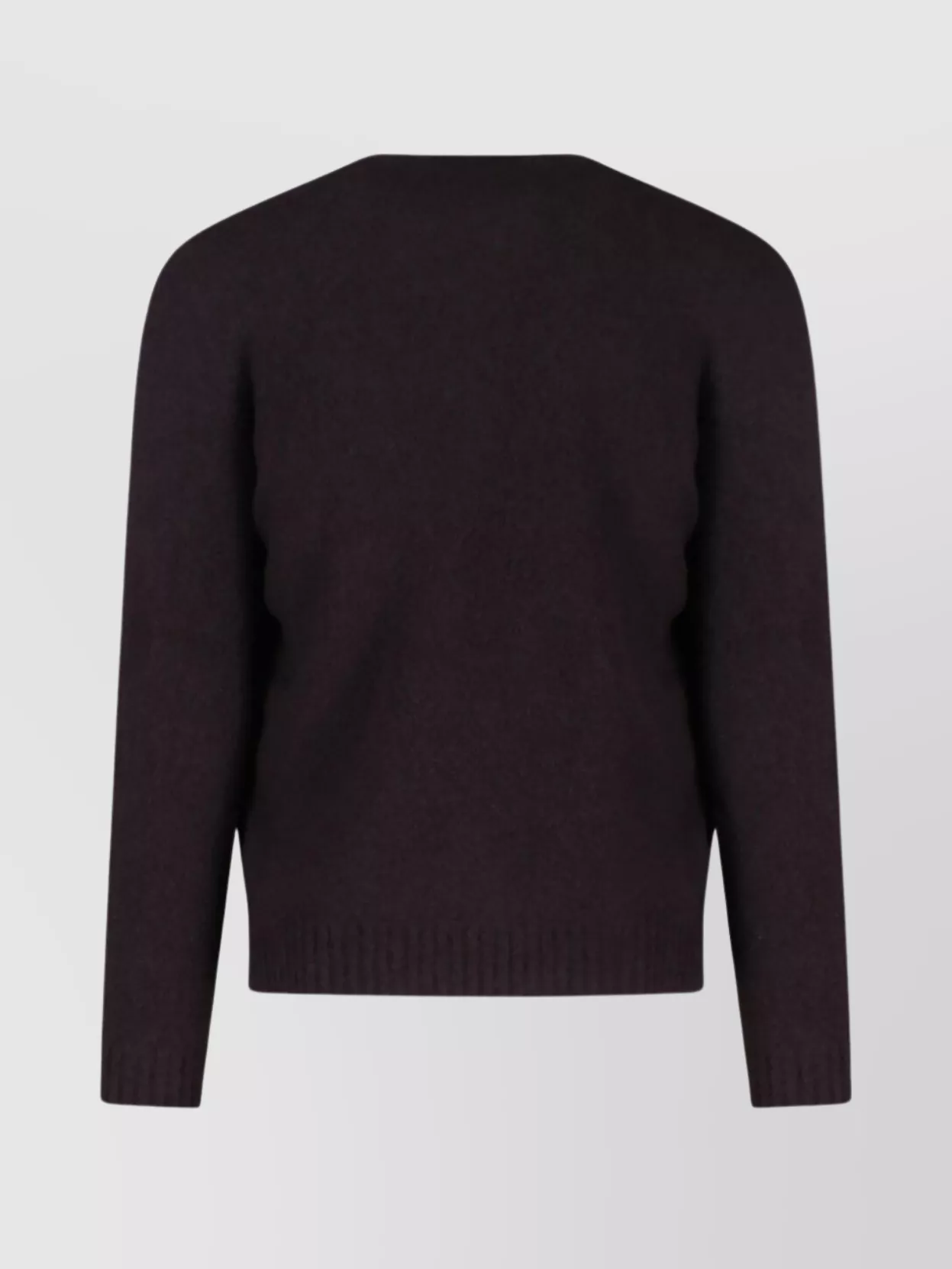 Drumohr Ribbed Crewneck Sweater With Long Sleeves In Blue