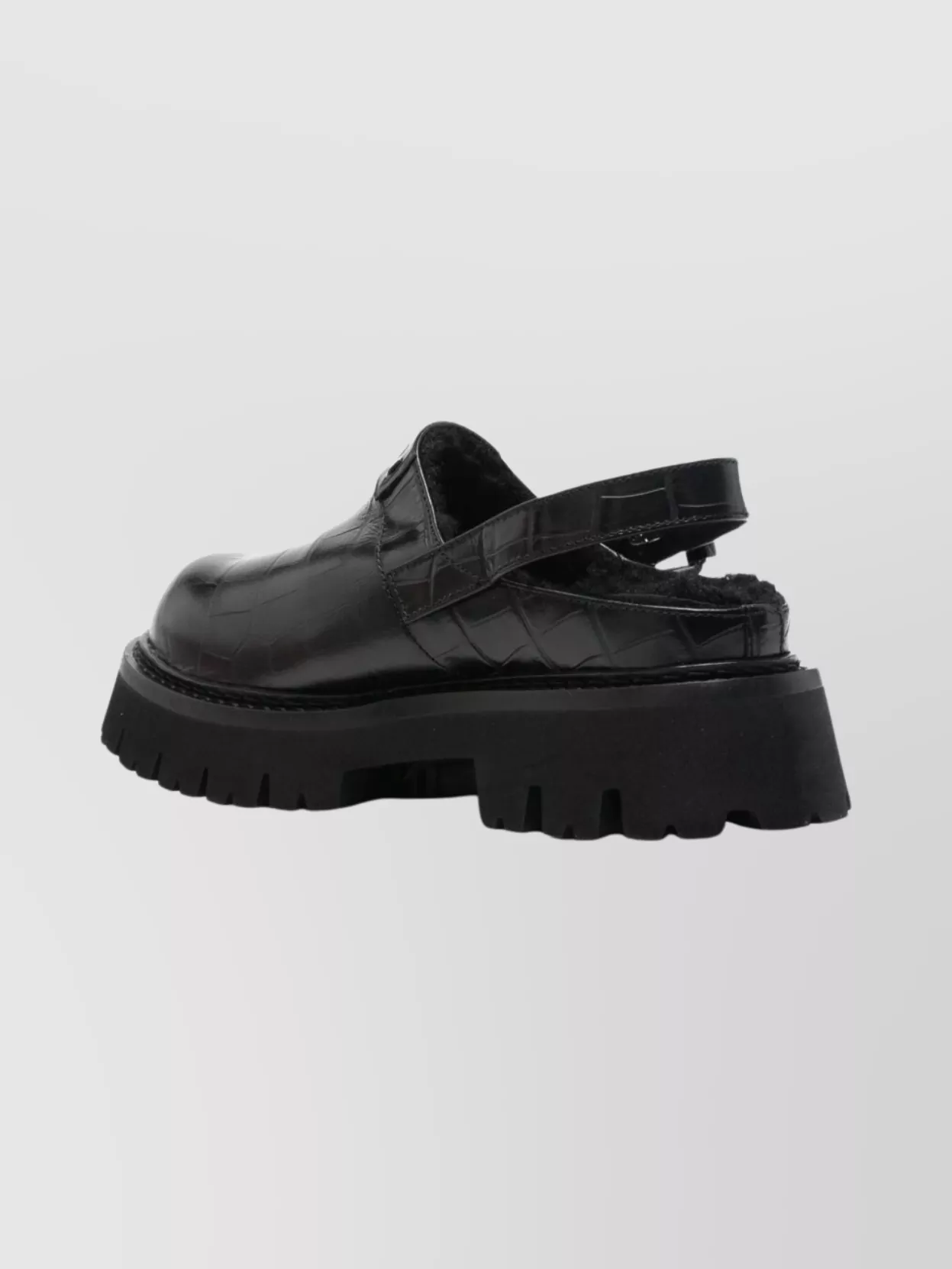 Moschino Chunky Platform Slingback Sandals Buckle Detail