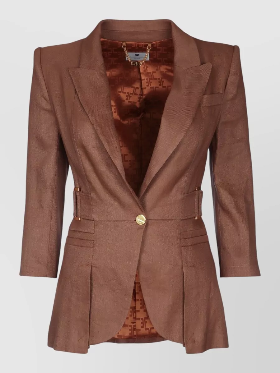Elisabetta Franchi Single Breasted Suit Jacket