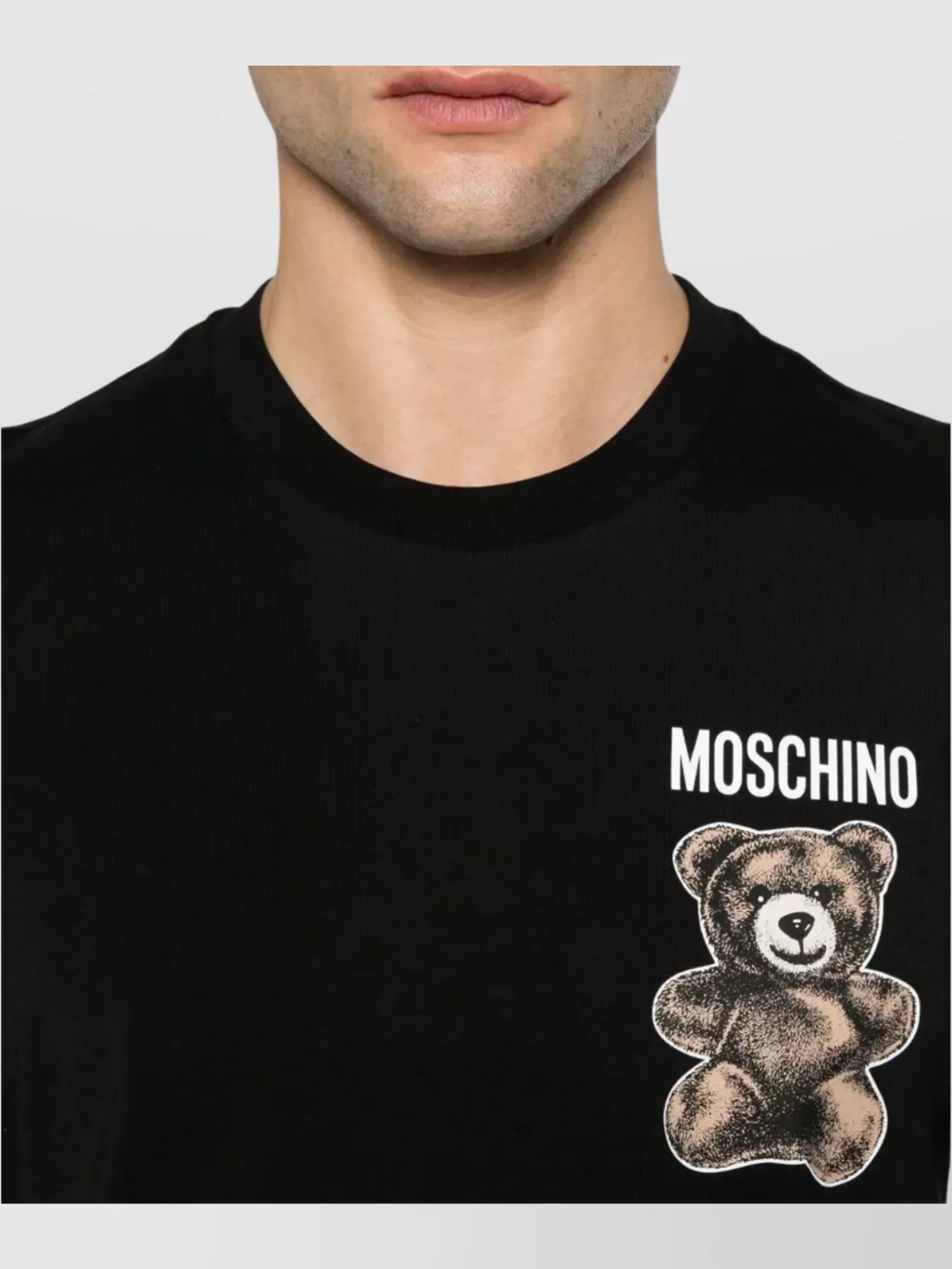Moschino Crew Neck Teddy Bear Graphic T-Shirt