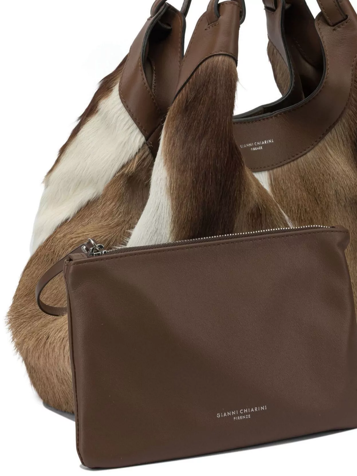 Gianni Chiarini Textured Shoulder Bags Featuring Dual Handles