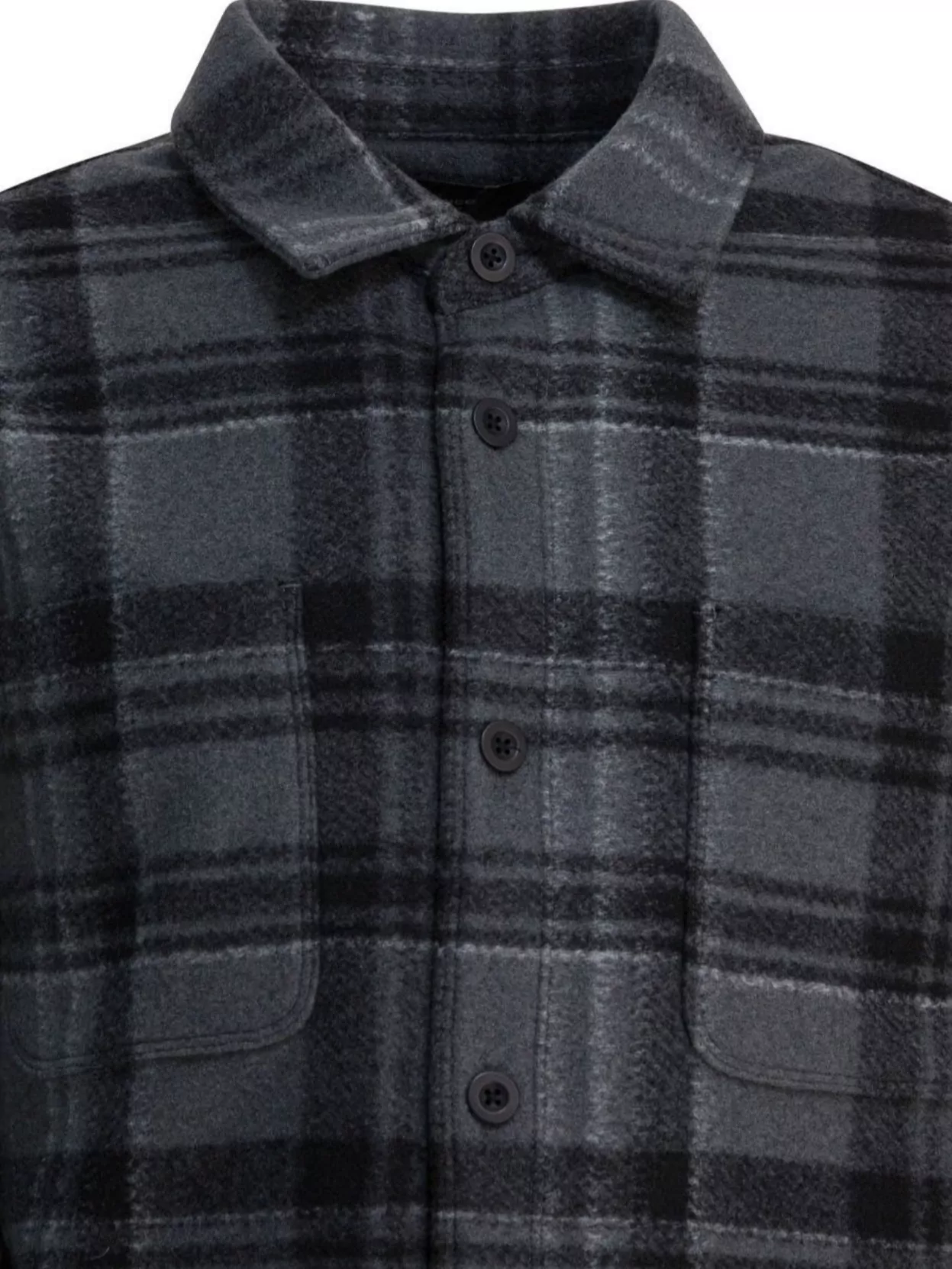 Vince Plaid Long Sleeve Collared Shirt Jacket