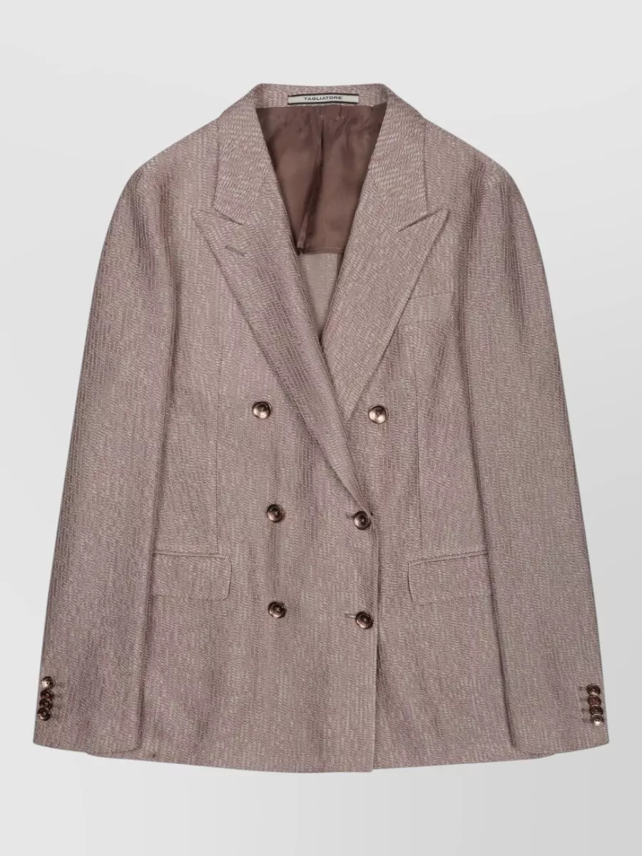 Tagliatore Cotton double-breasted blazer