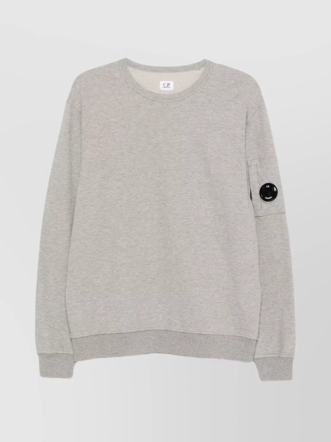 C.p. Company Cotton Sweatshirt With Crew Neck And Patches In Gray