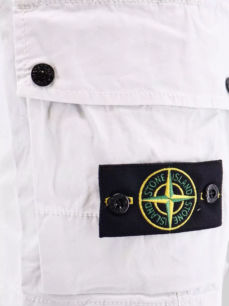 Stone Island Organic Cotton Cargo Shorts Belt Loops