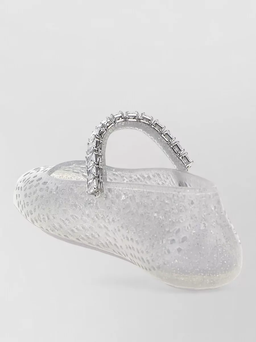 Jimmy Choo Cutout Square-Toe Ballerina Flats