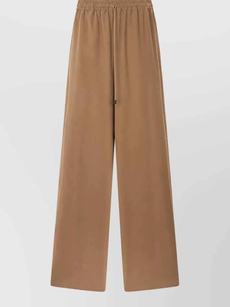 Max Mara Silk high-rise pleated wide-leg trousers