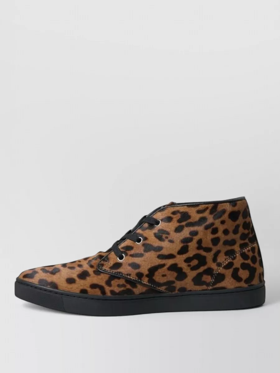 Dolce&Gabbana Calf Hair Leopard Print Sneakers