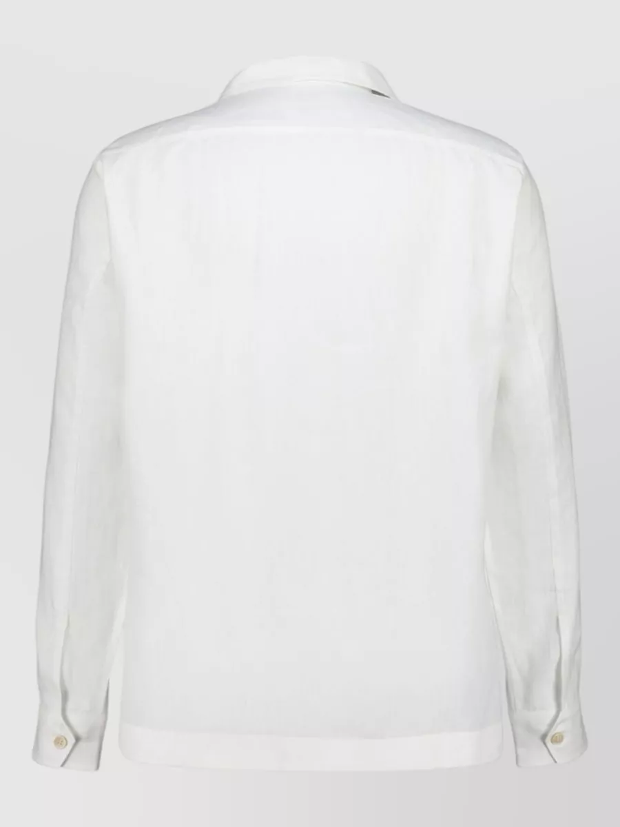 Brunello Cucinelli Linen Blend Long-Sleeve Shirt
