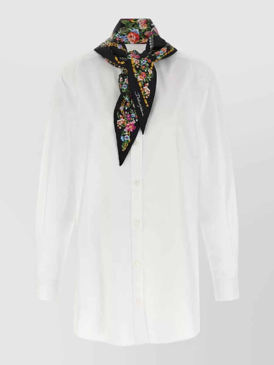 Dolce&Gabbana silk scarf long-sleeve shirt