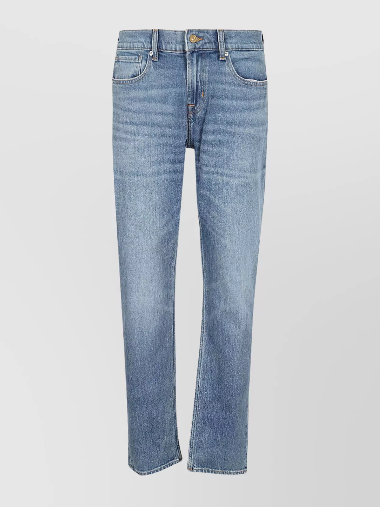7 FOR ALL MANKIND AHEAD SLIMMY DENIM TROUSERS WITH CONTRAST STITCHING