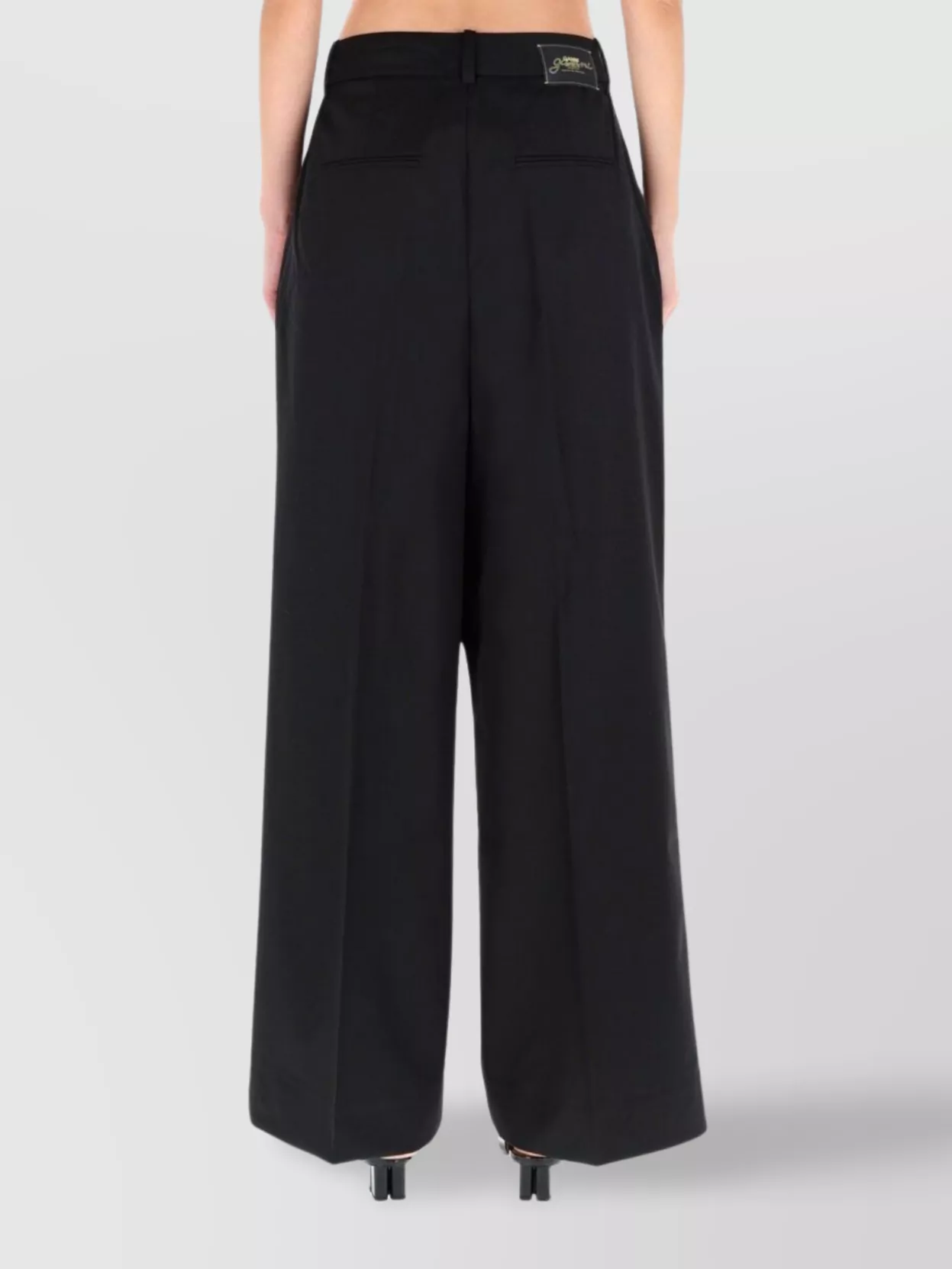 Ganni Wide Leg Trousers Pleated Front