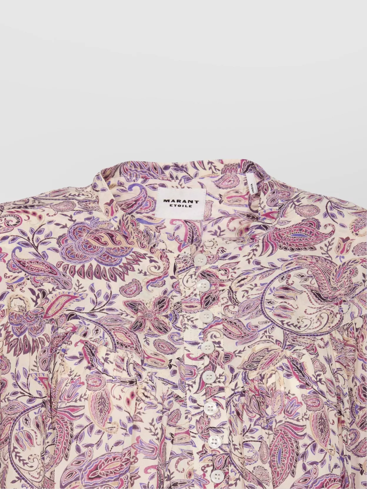 Isabel Marant Etoile Crewneck Paisley Print Long Sleeve Top