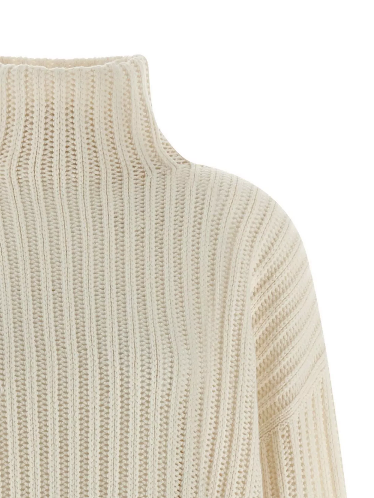 Brunello Cucinelli Cropped Cashmere Turtleneck Knit Sweater